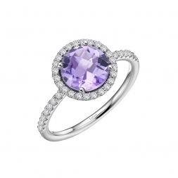 Round Amethyst Ring