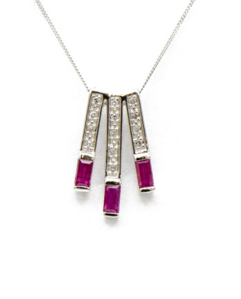 Triple Ruby Pendant