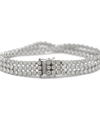 Classic Diamond Triple Row Bracelet