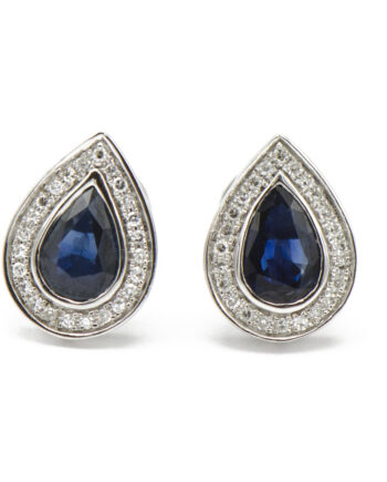 Sapphire & Diamond Stud Earrings