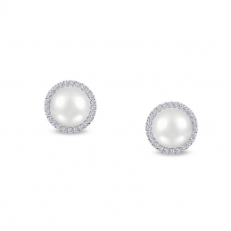 Pearl Halo Studs