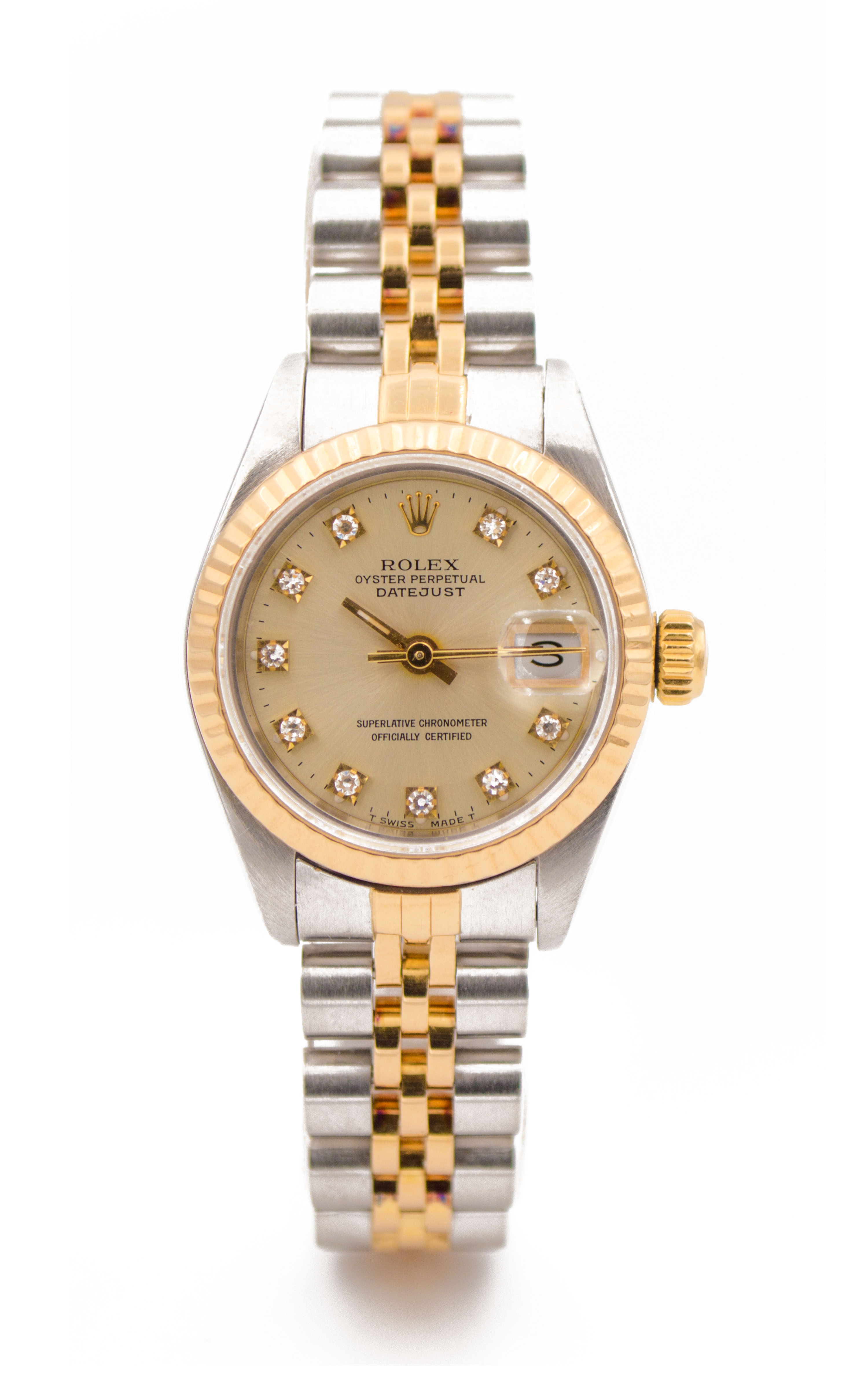 rolex lady datejust 26 steel and gold