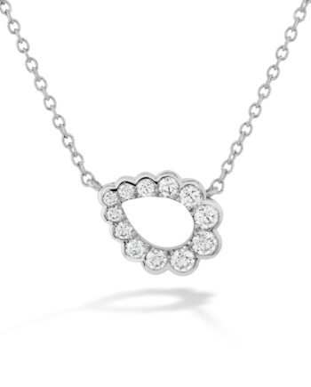 Aerial Regal Scroll Teardrop Pendant