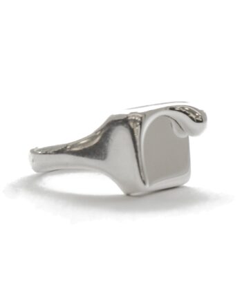 Tiffany & Co. Silver Elsa Peretti Splash Square Ring