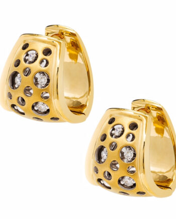 Floating Diamond Hoop Earrings