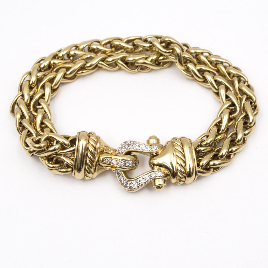 David Yurman 18k Gold Buckle Bracelet | Sandler's Diamonds & Time ...