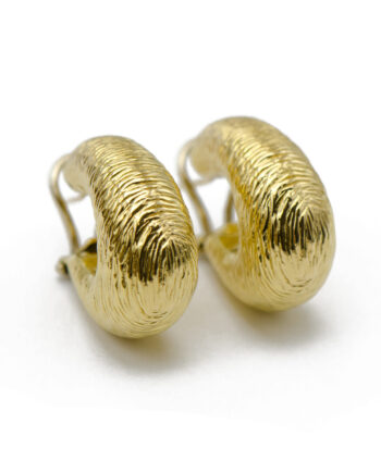 Textured Gold Hoop Earrings