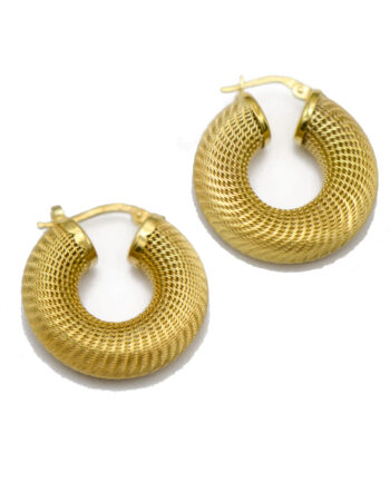 Woven Gold Hoop Earrings