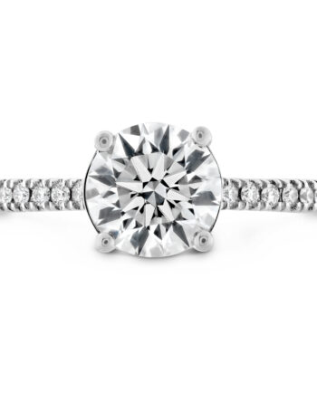 Sloane Silhouette Engagement Ring Diamond Band with Sapphires