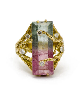 Watermelon Tourmaline Ring