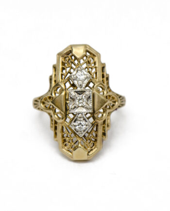 Vintage Gold Filigree Ring