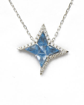 Blue Topaz Star Pendant
