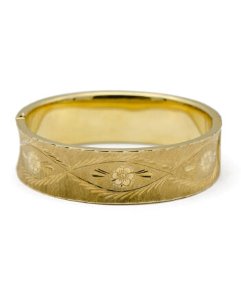 Engraved Floral Bangle