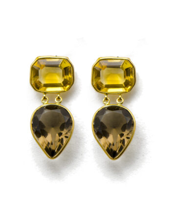 Citrine & Smokey Topaz Earrings
