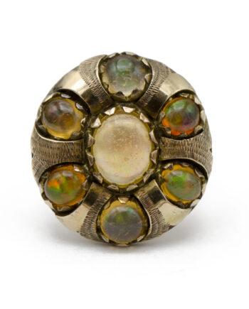 Fire Opal Cabochon Ring
