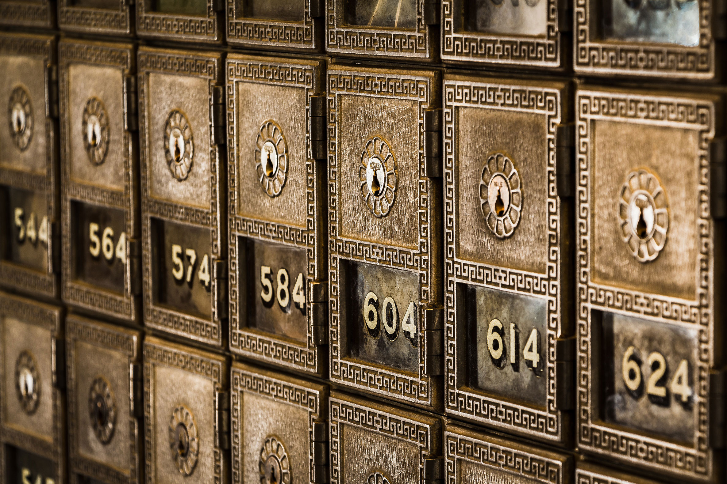 Old safety deposit boxes