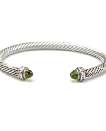 David Yurman Peridot & Diamond Cuff 5mm