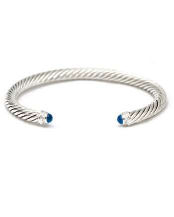 David Yurman Hampton Blue & Diamond Cuff 5mm