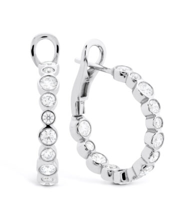 Bezel Diamond Hoops (1.5ctw)