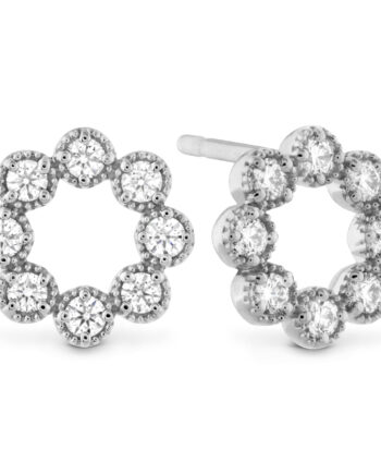 Liliana Milgrain Diamond Circle Earrings