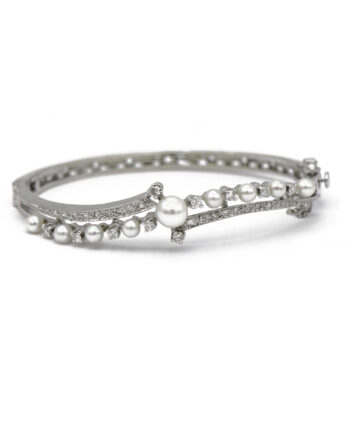 Vintage Pearl & Diamond Bangle