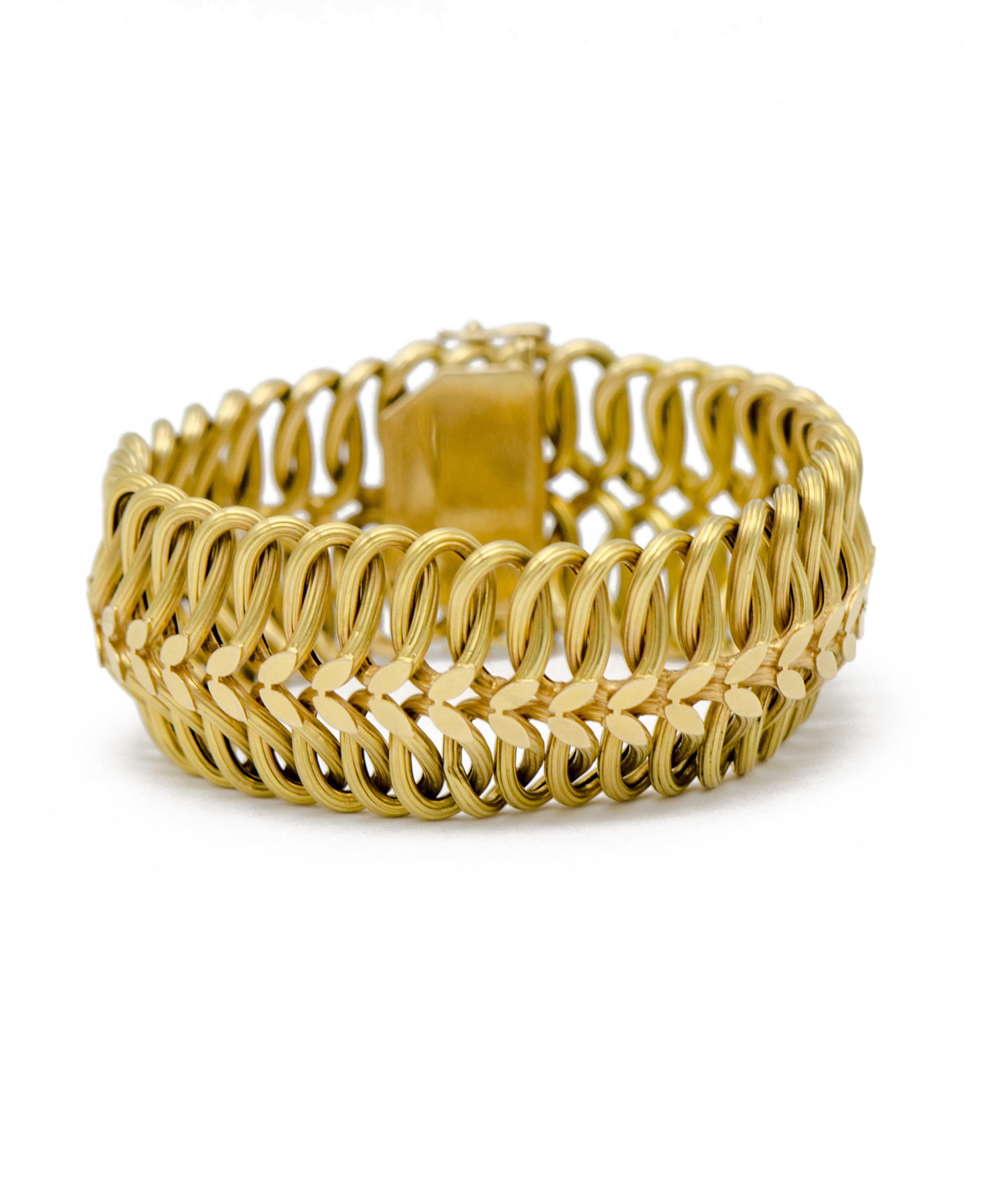 Dowling Brothers - Gold Woven Chain Bracelet in Black
