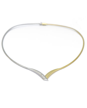 Diamond Two-tone Drop Necklace