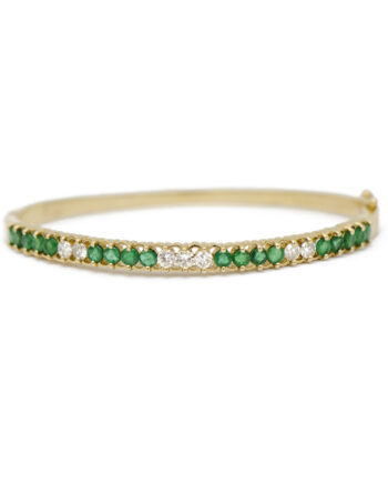 Emerald & Diamond Cuff Bracelet