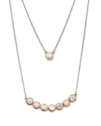 Diamond Bezel Bar Necklace