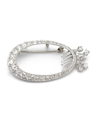 Vintage Diamond Brooch Pendant