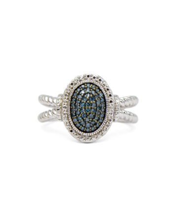 Blue Diamond Cable Ring