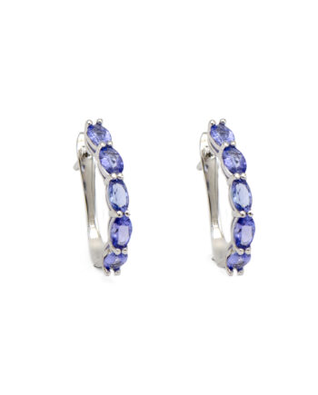 Tanzanite Hoop Earrings