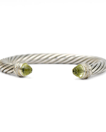 David Yurman Cable Classic Crossover Bracelet w/ Prasiolite