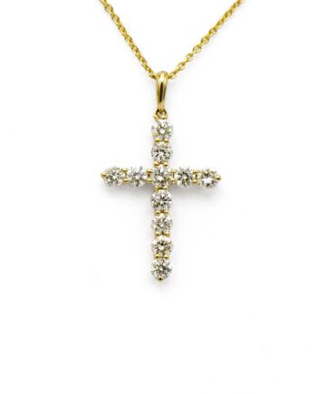 Large Diamond Cross Pendant