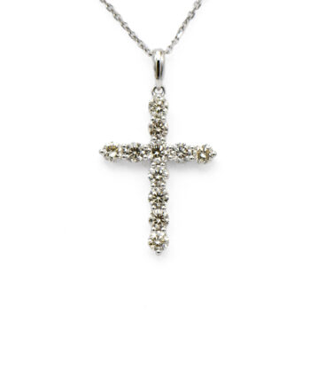 Large Diamond Cross Pendant