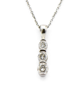 Three Stone Diamond Pendant