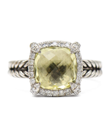 David Yurman Chatelaine Lemon Citrine Pave Ring