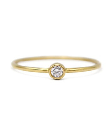 Petite Bezel Diamond Ring