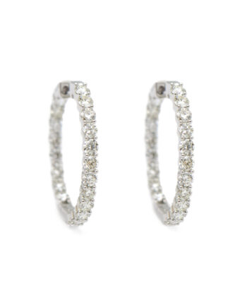 Diamond Hoop Earrings