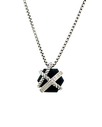 David Yurman Cable Wrap Black Onyx Necklace