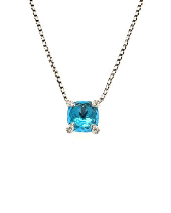 David Yurman Blue Topaz Chatelaine Necklace