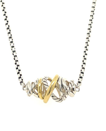 David Yurman Crossover Two Toned Necklace
