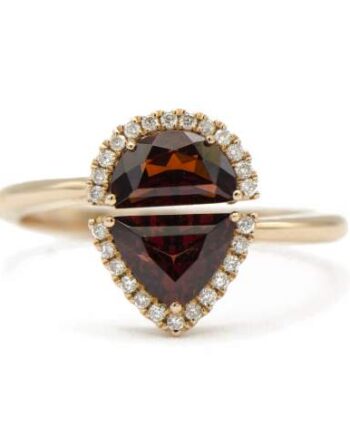 Garnet Symmetrical Bypass Ring
