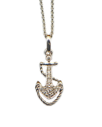 Diamond Anchor Pendant