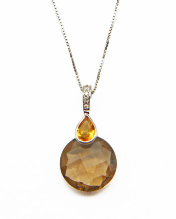 Smokey Topaz & Citrine Necklace