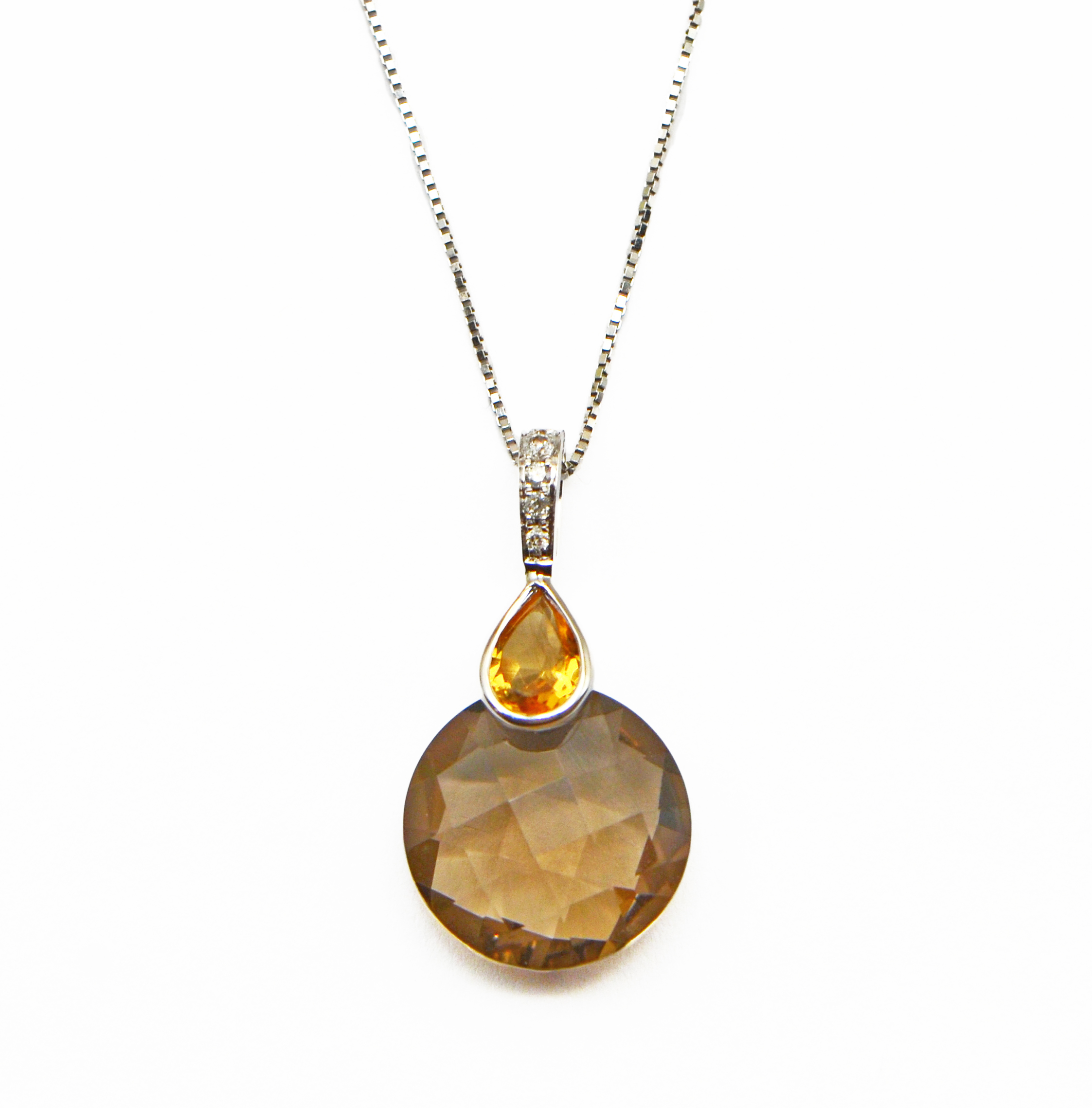 Smokey Topaz & Citrine Necklace