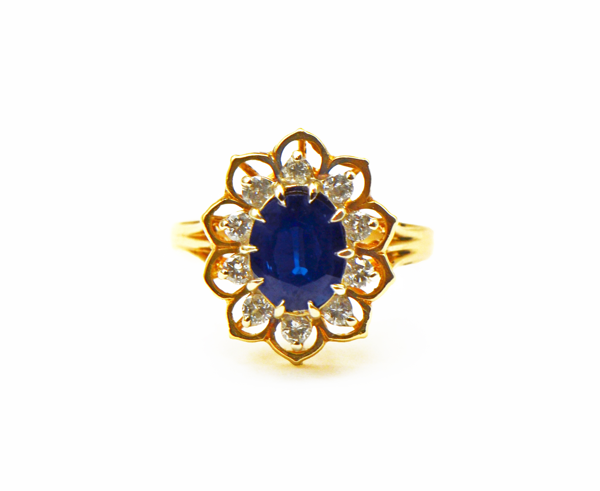 Vintage Sapphire Flower Ring | Sandler's Diamonds & Time | Columbia SC ...