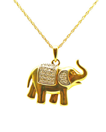 Diamond Elephant Pendant