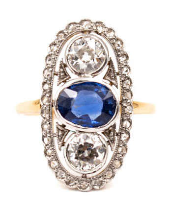 Vintage Sapphire and Diamond Ring