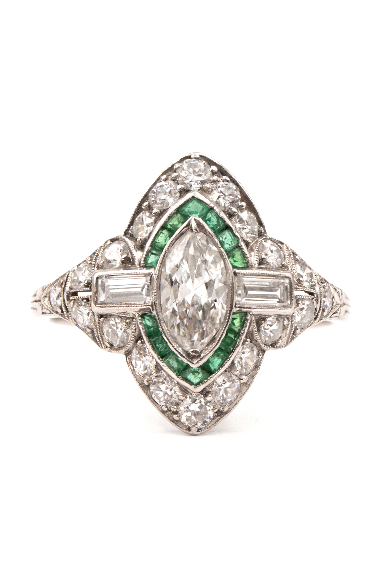 vertegenwoordiger Bekend ijs Art Deco Diamond & Emerald Ring | Sandler's Diamonds & Time | Columbia SC |  Mt. Pleasant
